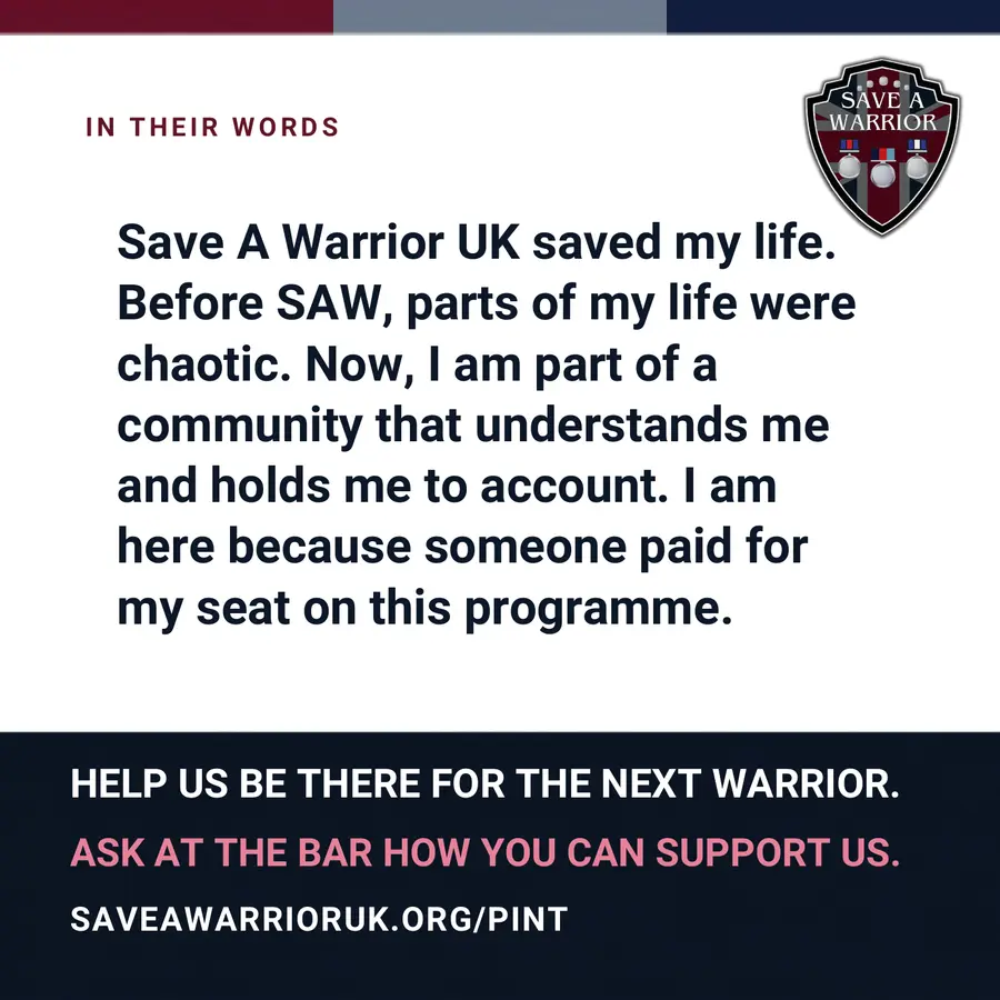 Warrior testimony: Save A Warrior UK saved my life.