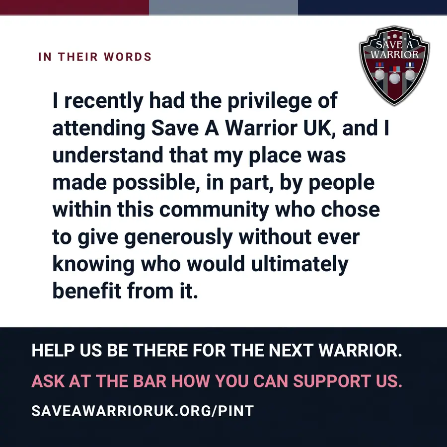 Warrior testimony about a place funded by community generosity.