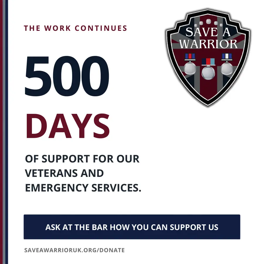 The work continues: 500 days of support for our veterans and Emergency Services.
